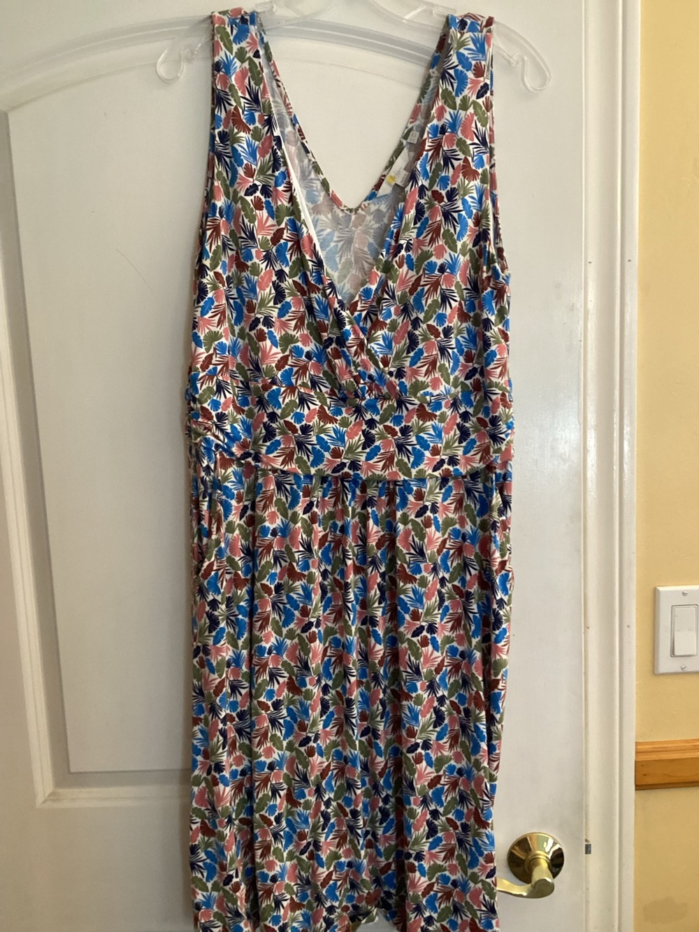 Boden Effie V-Neck Stretch Jersey Faux Wrap Dress
